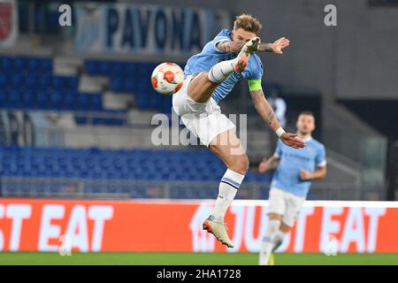 Rome, Italy. 09th Dec, 2021. Ciro Immobile (SS Lazio) during the UEFA Europa League football match between SS Lazio and Galatasaray at The Olympic Stadium in Rome on 09 December 2021. Credit: Independent Photo Agency/Alamy Live News Stock Photo