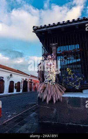 Flower Festival in Antigua, Guatemala Stock Photo