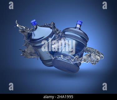 Big bottle 5 liters of water, isolated on a white background. 3d render  Stock Photo by ©Kodochigov 118601264