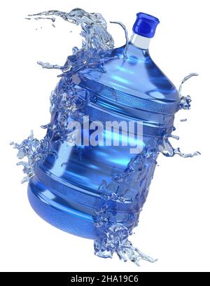 Big bottle 5 liters of water, isolated on a white background. 3d render  Stock Photo by ©Kodochigov 118601264