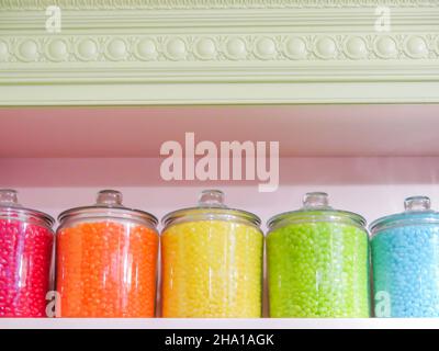 Candy Stored in Jars Stock Photo