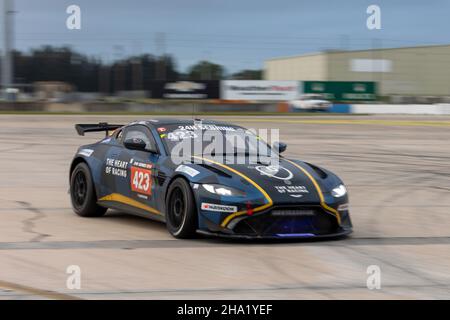 2021 Creventic 24H Sebring Powered By Hankook at Sebring International Speedway, Racing cars different classes: GT4, 991, GTX, GT3, TCR, TCX, P4. Stock Photo