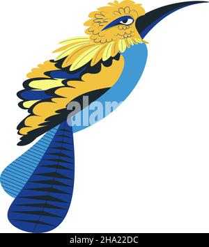 Common Kingfisher or Splendid Fairy Wren parrot Stock Vector