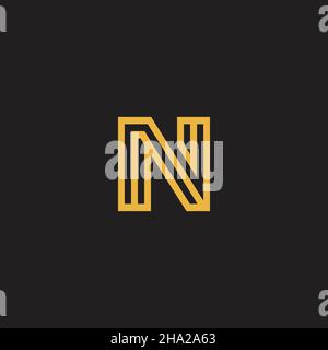 Premium Vector N initial letter Logotype for luxury branding. Elegant and stylish design for your Elite company. Stock Vector
