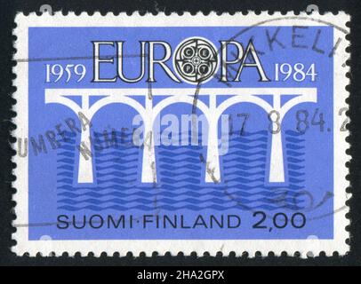 FINLAND - CIRCA 1984: stamp printed by Finland, shows Bridge, circa 1984 Stock Photo