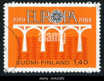 FINLAND - CIRCA 1984: stamp printed by Finland, shows Bridge, circa 1984 Stock Photo