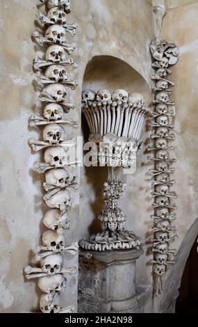 Artwork made from bones in Czechia Stock Photo