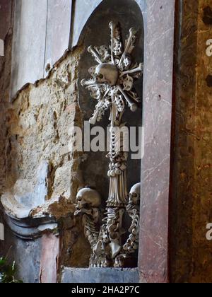 Artwork made from bones in Czechia Stock Photo