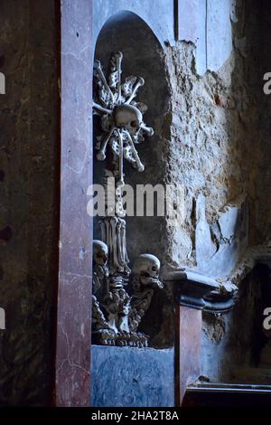 Artwork made from bones in Czechia Stock Photo