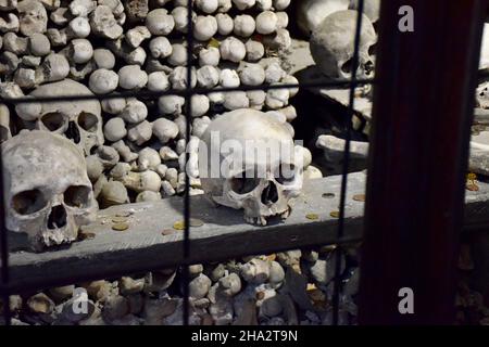 Artwork made from bones in Czechia Stock Photo