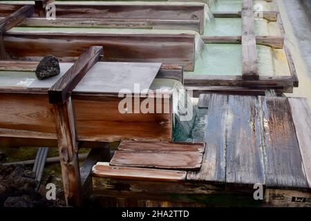 Water from a natural hot spring Stock Photo