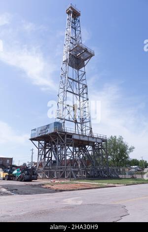 Elk City,  Oklahoma, USA, Parker Drilling Rig 114 Stock Photo