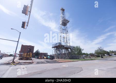 Elk City,  Oklahoma, USA, Parker Drilling Rig 114 Stock Photo