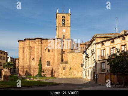 Royal Monastery of Saint Mary, Monasterio de Santa Maria la Real, Najera, La Rioja Alta, Spain Stock Photo