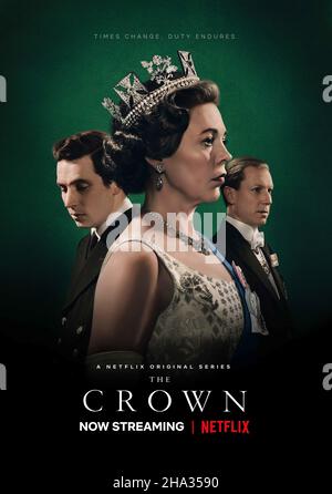The Crown TV Series (2016-) UK / USA Created by Peter Morgan 2019 Season 3 Josh O'Connor, Olivia Colman, Tobias Menzies Poster