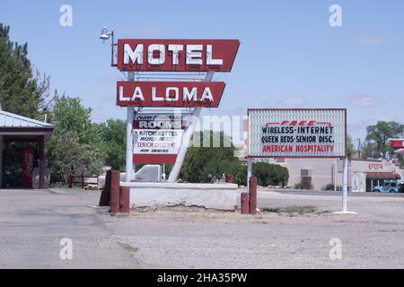 Santa Rosa , New Mexico, NM La Loma Motel Stock Photo