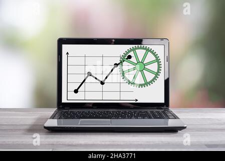 Business analysis concept shown on a laptop screen Stock Photo