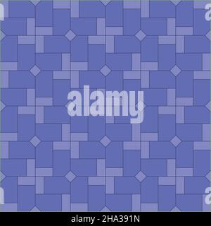 Simple modern tiled background. Vector seamless pattern in Very Peri color. Stock Vector