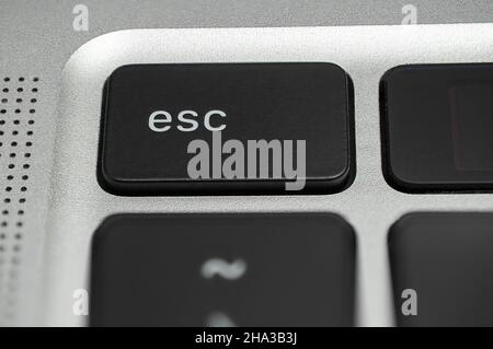 Esc - escape button on a modern keyboard. Stock Photo
