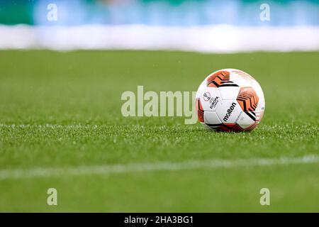 SAN SEBASTIAN, SPAIN - DECEMBER 09: Illustration, ball of the match is seen during the UEFA Europa League group B match between Real Sociedad and PSV Eindhoven at Estadio Anoeta on December 9, 2021 in San Sebastian, Spain. (Photo by MB Media) Stock Photo