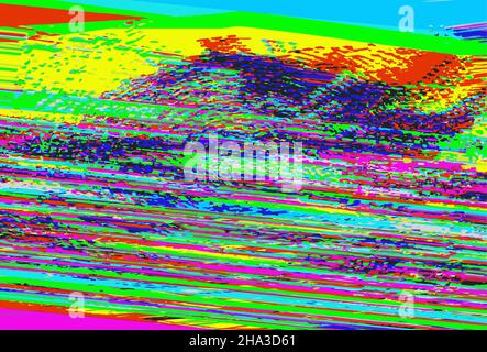 This is a illustration of Cool glitch bug screen background Stock Vector