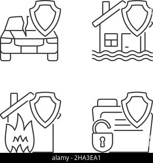 Car accident types linear icons set Stock Vector Image & Art - Alamy