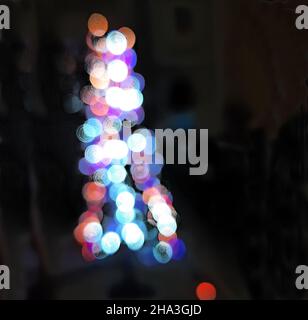 Christmas tree out of focus Stock Photo