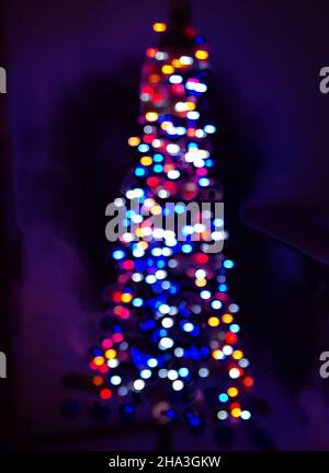 Christmas tree out of focus Stock Photo