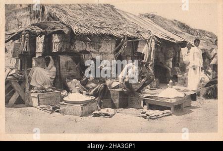 Historical postcard of Italian Somali Stock Photo