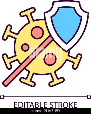 Covid RGB color icon Stock Vector