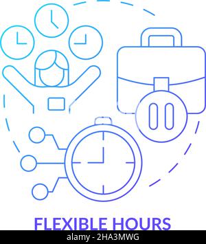 Flexible work schedule concept icon Stock Vector