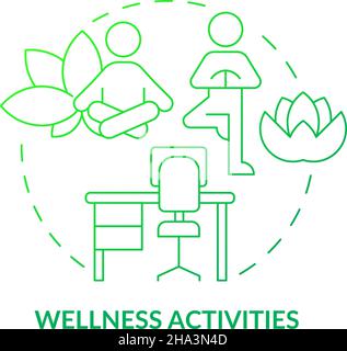 Wellness practices concept icon Stock Vector