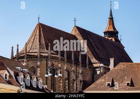 The black church of Brasov in Romania Stock Photo