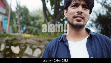 Closeup portrait of the young man. Stock Photo