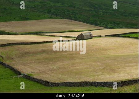 Far Barn in Stockdale near Settle in the Yorkshire dales Stock Photo