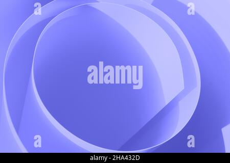 Abstract very peri or violet paper swirl in trendy color as background. Close up. Stock Photo
