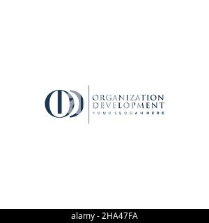 Initial OD ORGANIZATION DEVELOPMENT logo design Stock Vector