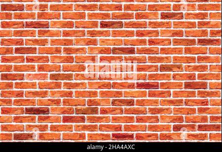 Red brickwork pastel oil watercolor vector eps Stock Vector