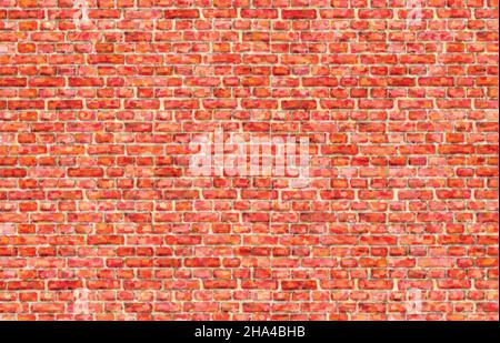 Red brickwork pastel oil watercolor vector eps Stock Vector