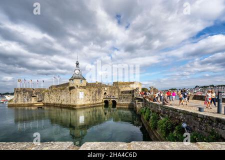 View of the Ville Close of Concarneau, Brittany, France, Europe Stock Photo