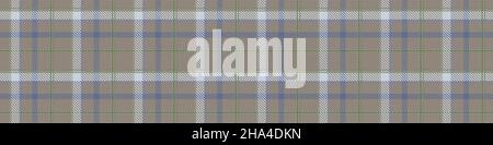 Light blue check plaid vector border. Seamless gingham swatch for decorative classic wallpaper background.  Stock Vector