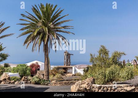 museo agricola el patio,open-air museum,founded in 1845,tiagua,lanzarote,canary islands,spain,europe Stock Photo