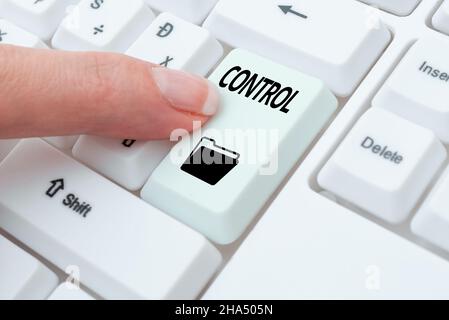 Text caption presenting Control. Business concept Power to influence direct behavior actions course of events Transcribing Online Voice Recordings Stock Photo