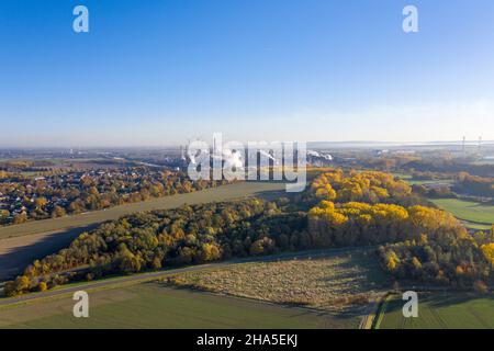 germany,lower saxony,salzgitter,aerial view with the steelworks of salzgitter ag Stock Photo