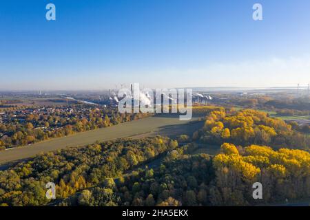 germany,lower saxony,salzgitter,aerial view with the steelworks of salzgitter ag Stock Photo