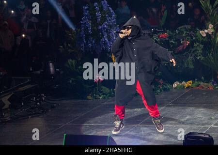 Chicago, USA. 09th Dec, 2021. Trippie Redd (Michael Lamar White II) during the Juice WRLD Day 'Fighting Demons' album release on December 9, 2021, at United Center in Chicago, Illinois (Photo by Daniel DeSlover/Sipa USA) Credit: Sipa USA/Alamy Live News Stock Photo