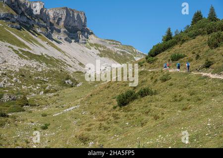 austria,kleinwalsertal,hiking trail,ascent to hohen ifen. Stock Photo