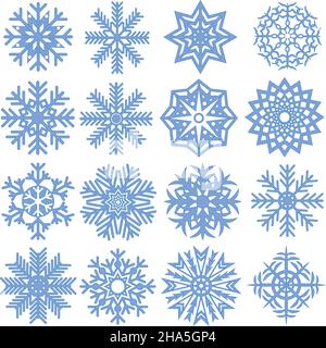Collection of snowflakes vector icon Stock Vector Image & Art - Alamy