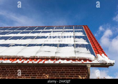 photovoltaic system on a family house Stock Photo