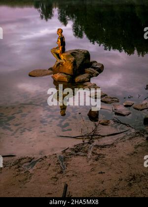 mummelsee,mermaid,black forest,baden-wuerttemberg,germany Stock Photo